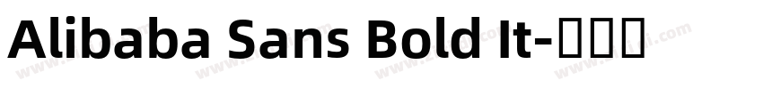 Alibaba Sans Bold It字体转换